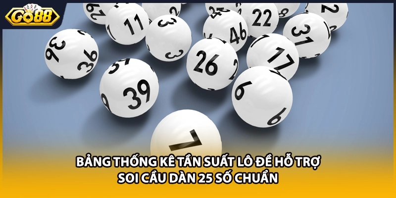 Bảng thống kê tần suất lô đề hỗ trợ soi cầu dàn 25 số chuẩn