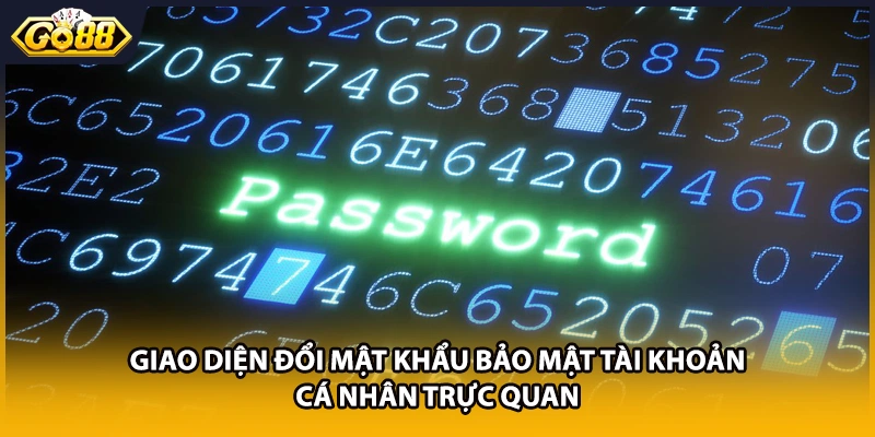 Giao diện đổi mật khẩu bảo mật tài khoản cá nhân trực quan