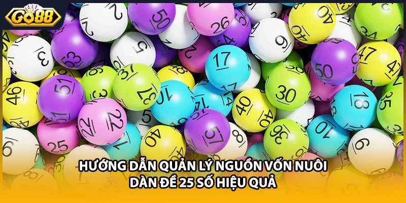 Hướng dẫn quản lý nguồn vốn nuôi dàn đề 25 số hiệu quả